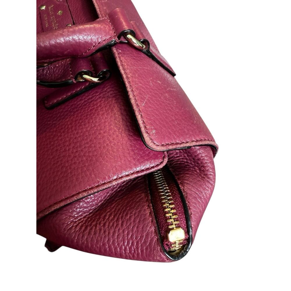 Kate Spade New York Baxter Street Fernrose Leather Shoulder bag Tote Bag Plum Lg - Picture 8 of 16